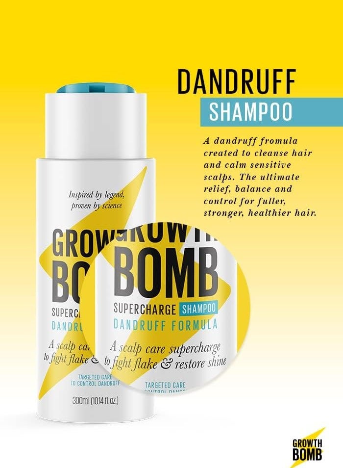 Growth Bomb Supercharge Dandruff Shampoo 300ml - Image 2