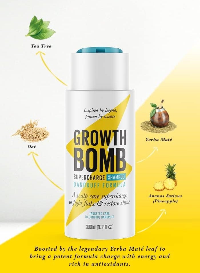 Growth Bomb Supercharge Dandruff Shampoo 300ml - Image 3