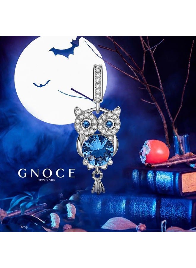 GNOCE Embraces Heart Gemstone Charm Sterling Silver Animal Bead Jewelry Christmas Gift For Women Girls Wife Daughter Fit Snake Chain Bracelets/Necklace, Silver, Cubic Zirconia - Image 2