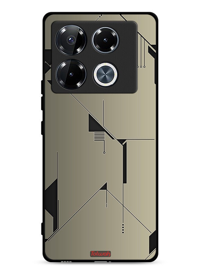 Tolwak Infinix Note 40 Pro 5G Protective Case Cover Minimalism Abstract Digital Art - Image 1