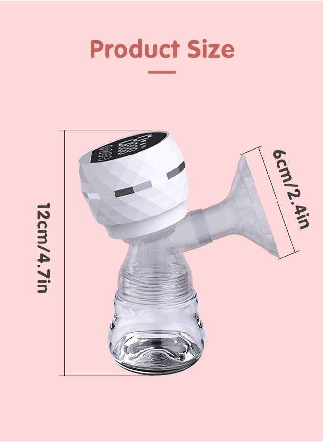 Super ZYouth Wearable Breast Pump, Electric Hands-Free Breast Pumps with 3 Modes, 9 Levels, LED Display, Rechargeable, Pink  - Image 2
