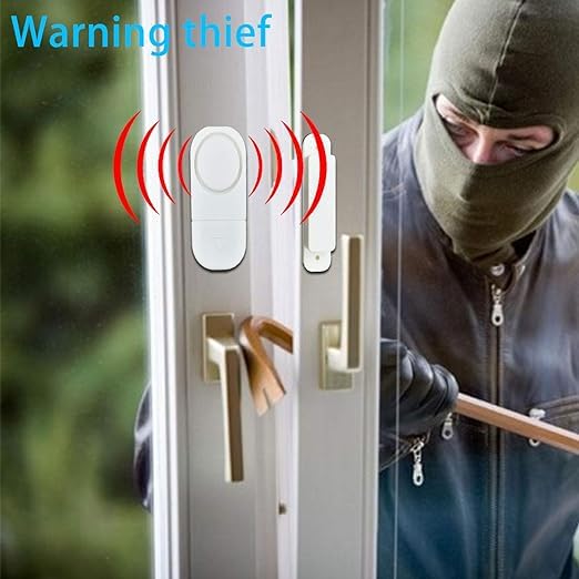 EVERMALL Security Goods Door and Window Security Alarm Security Buzzer Wireless Window Door Alarm Sensor Door Alarm Alarm System for Home Security for Pool Rv and Office Door Bell - Image 2