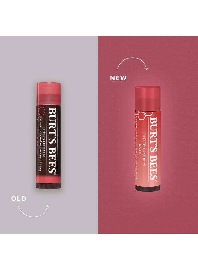 Burt's Bees Lip Balm, Crème Finish, 0.15Oz - Rose - Image 2