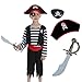 Leadtex Pirate Costume Set for Boys Halloween Boys Pirate Outfit with Accessories for Trick or Treat Themed Party 46 Years - Image 3