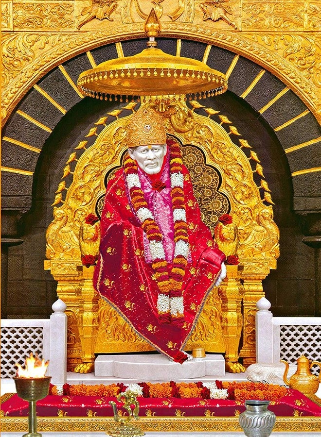 Sai Amrut Gifts Shirdi Baba Wall Poster Without Frame for Home Decor & Other Purposes (Multi Colour & Sizes Available) (30x40 inch, Shirdi -2) - Image 1