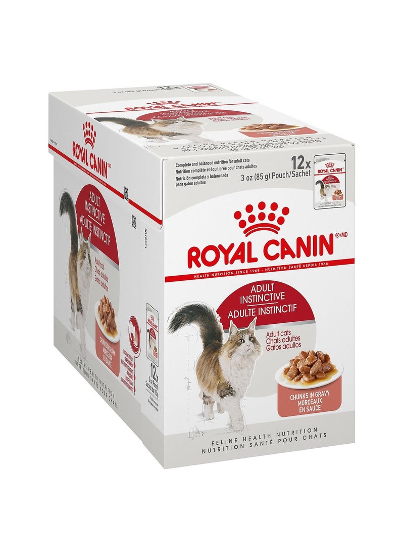 Royal Canin - Feline Health Nutrition Fit 32 Cat Food 2kg & Instinctive Adult Cats Gravy (WET FOOD - Pouches) 12x85g Bundle Pack - Image 3