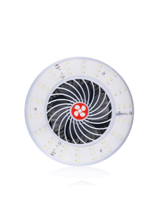 Outdoor Fan Light USB Rechargeable Outdoor Lighting With Light Camping Electric Fan Portable Camping Hanging Fan Light-Color:Outdoor Camping Fan Light Black (2400 Mah Battery + Power Bank + Power Su - Image 4