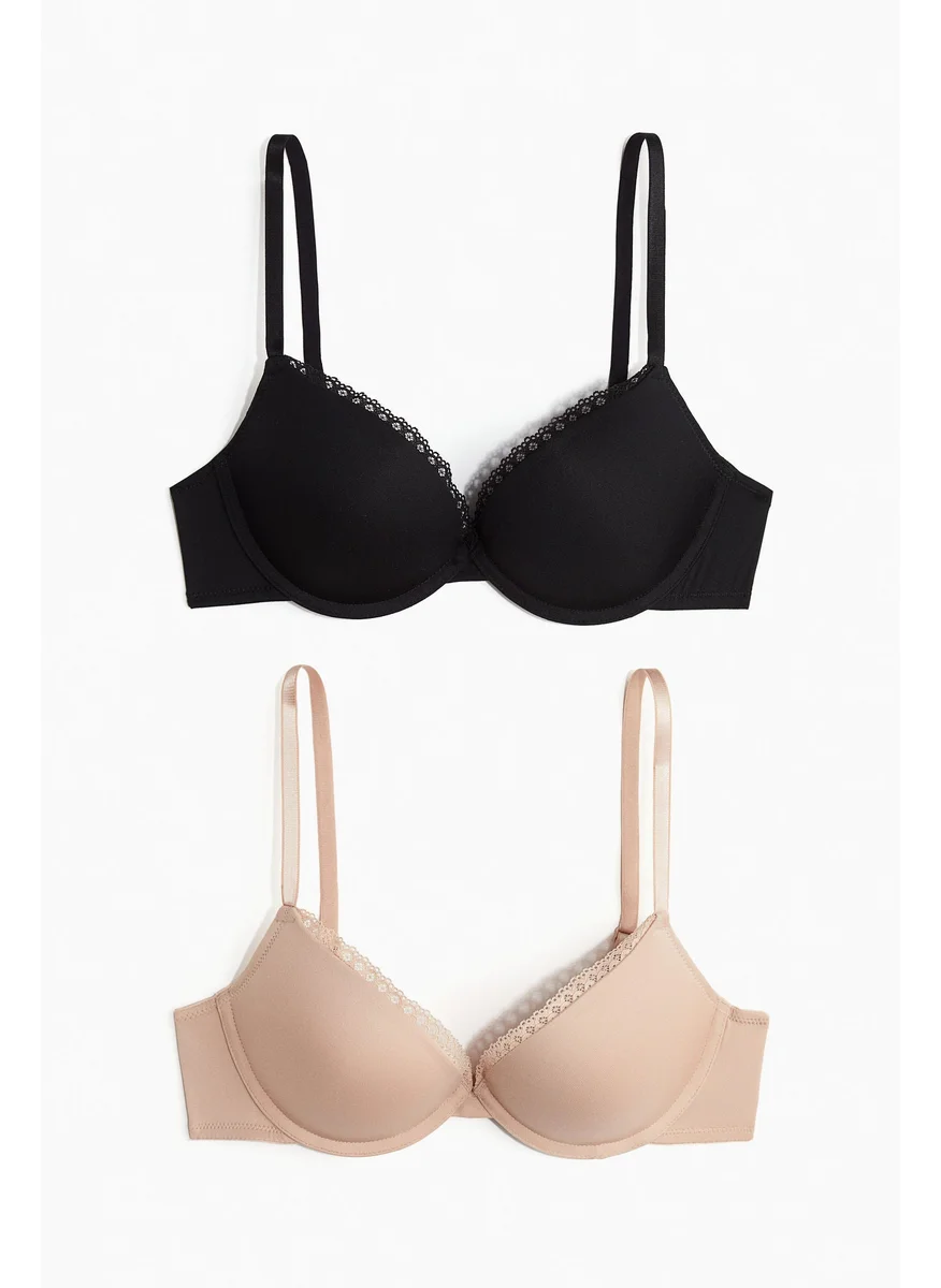 اتش اند ام 2-Pack Microfibre Super Push-Up Bras