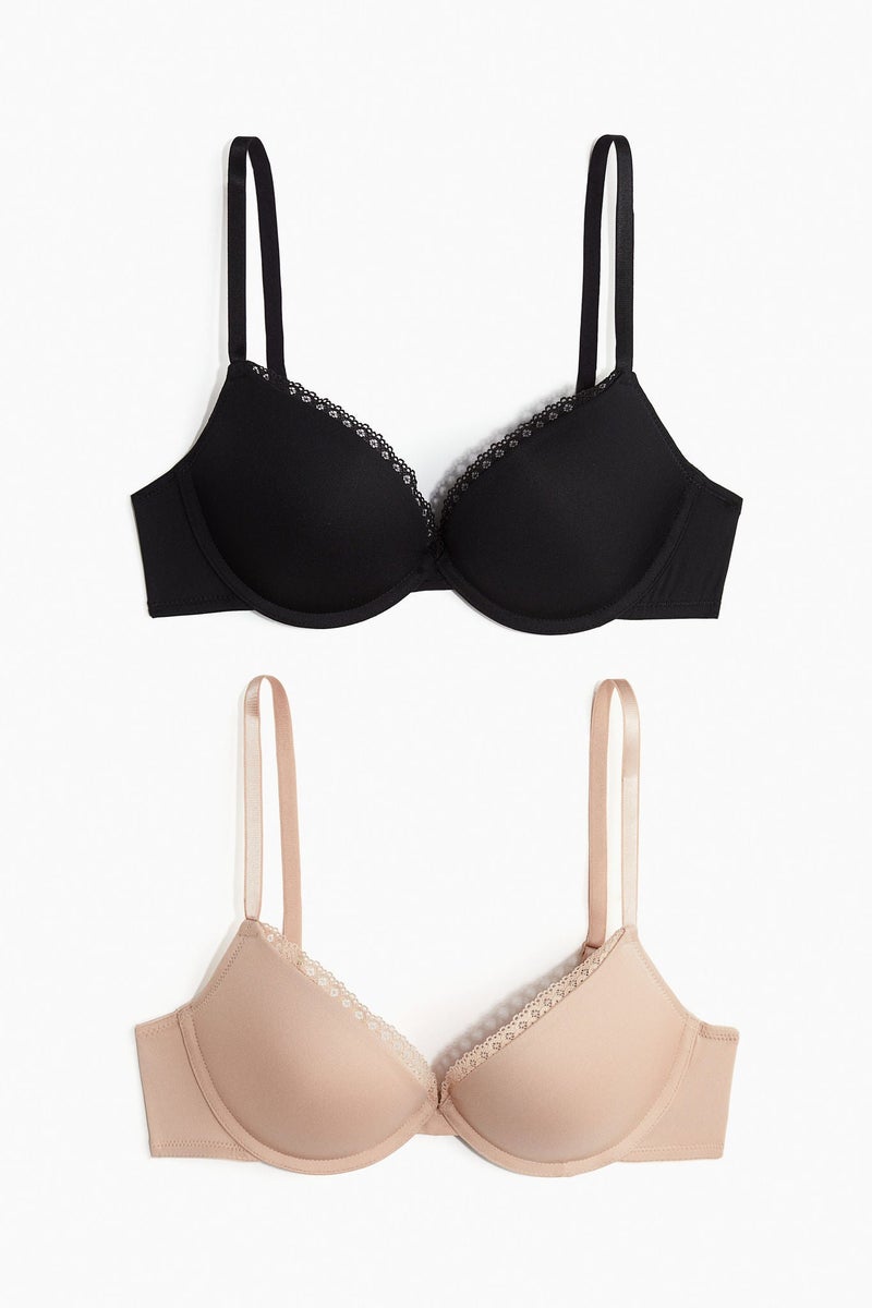 H&M 2-Pack Microfibre Super Push-Up Bras  - Image 1