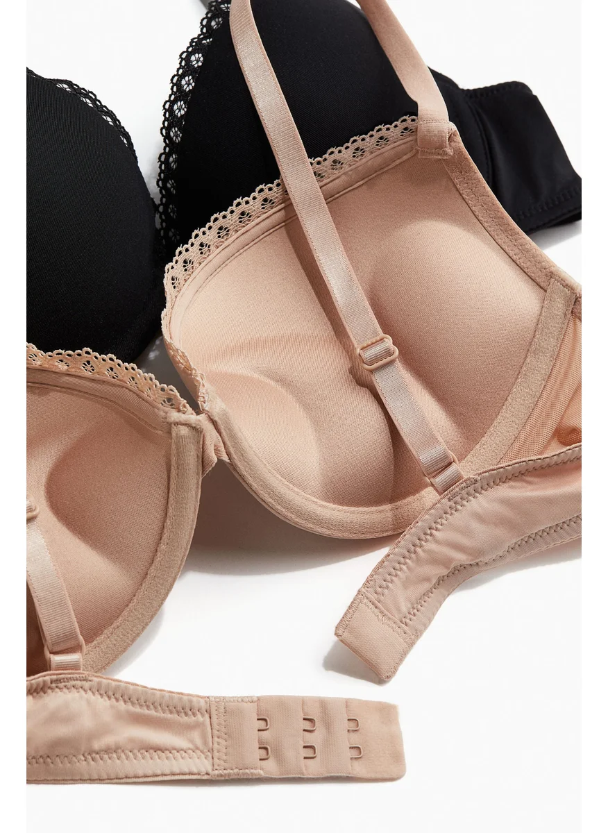 اتش اند ام 2-Pack Microfibre Super Push-Up Bras
