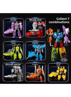 Generic Yuexing Animation Children's Toy Deformed Assembled Fit Robot Tank Aircraft Carrier Model Toy Gift-Color:8683: Sea, Land And Air Deformation Team Seven-in-one ]  - Image 4