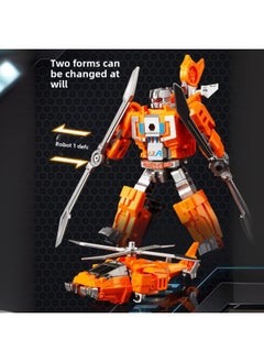 Generic Yuexing Animation Children's Toy Deformed Assembled Fit Robot Tank Aircraft Carrier Model Toy Gift-Color:8683: Sea, Land And Air Deformation Team Seven-in-one ]  - Image 3