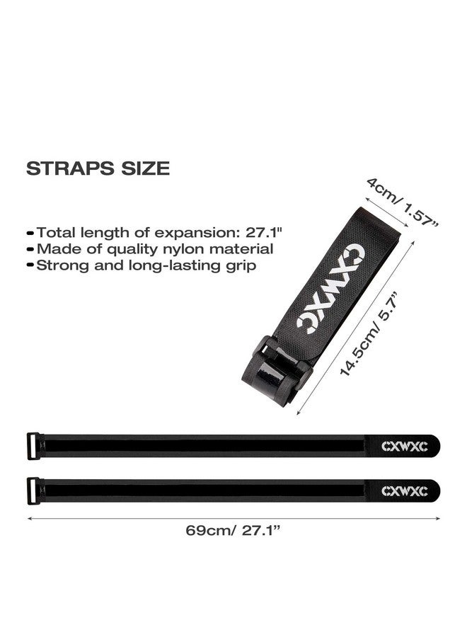 CXWXC Bike Rack Straps - 2 PCS Adjustable Bike Wheel Stabilizer Strap with Hook and Loop for Car and Wall Mount for Transportation and Storage (Straps 2PCS) - Image 3