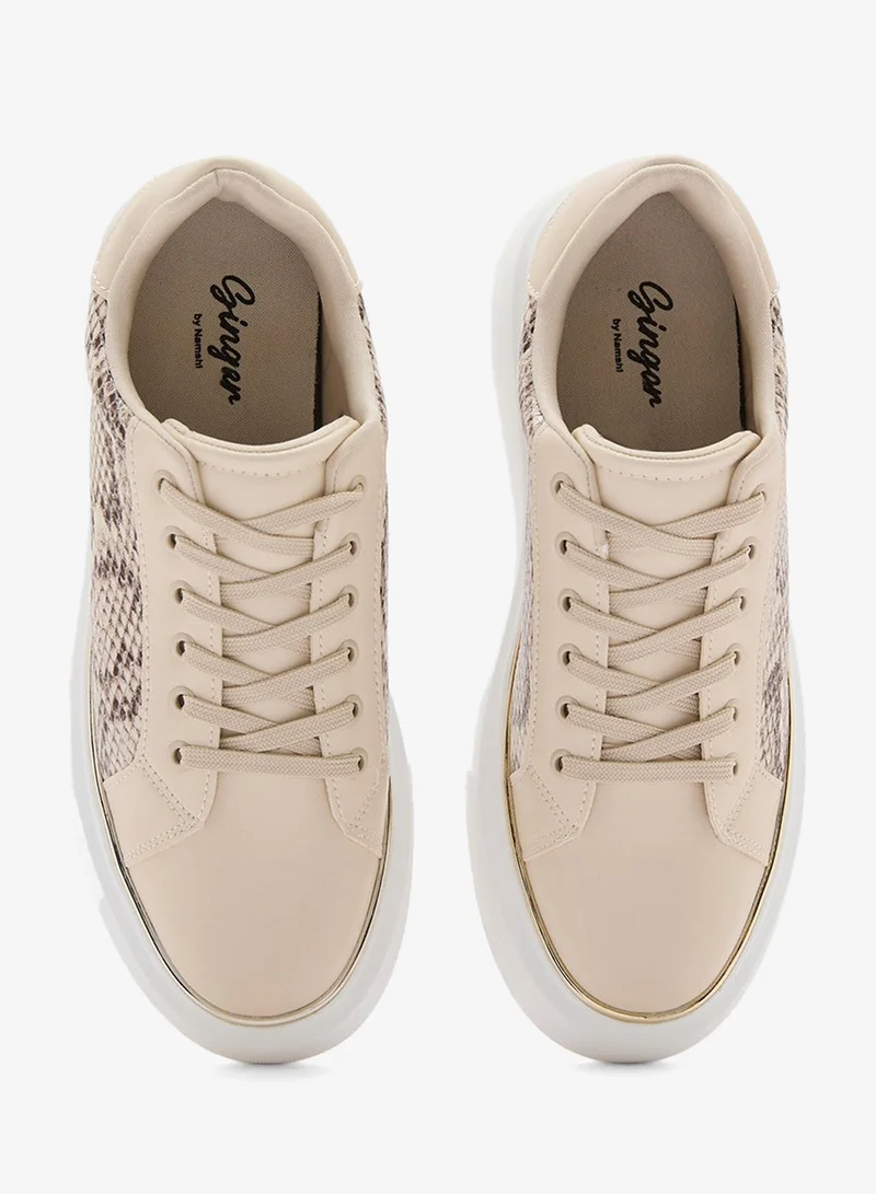 جينجر سنيكرز بنقشة جلد الثعبان