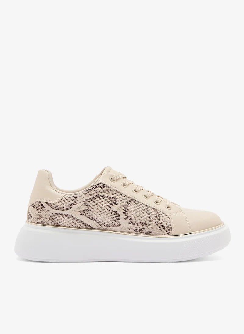 Ginger Snake Texture Sneakers