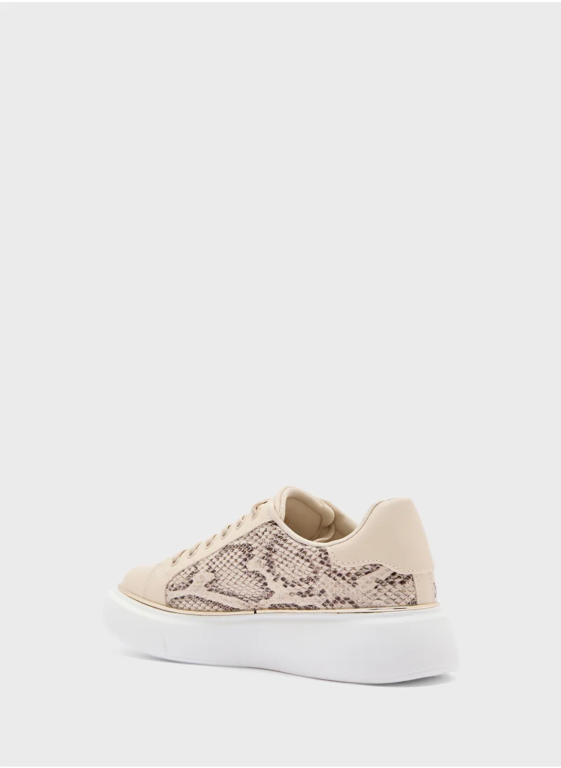 Ginger Snake Texture Sneakers