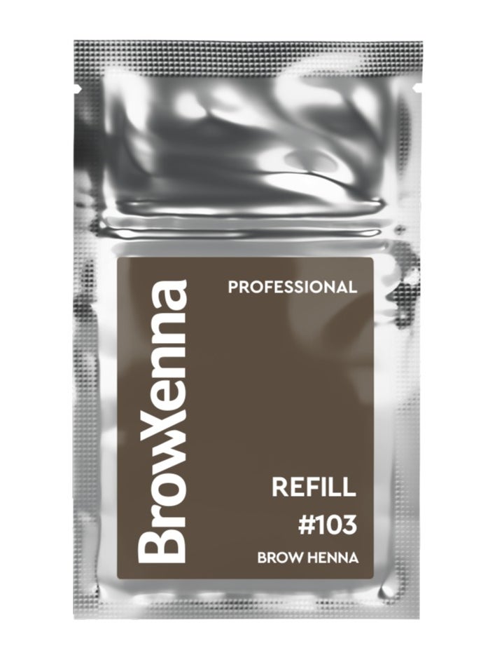 BrowXenna Henna for Eyebrows 6 Grams (sachet-refill) | #104 Dark Chocolate 