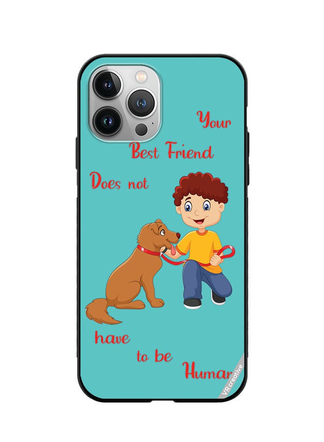 VR CREATIVE Protective Case Cover For Apple iPhone 12 Pro Max Dog With Child Design Multicolour - Image 1