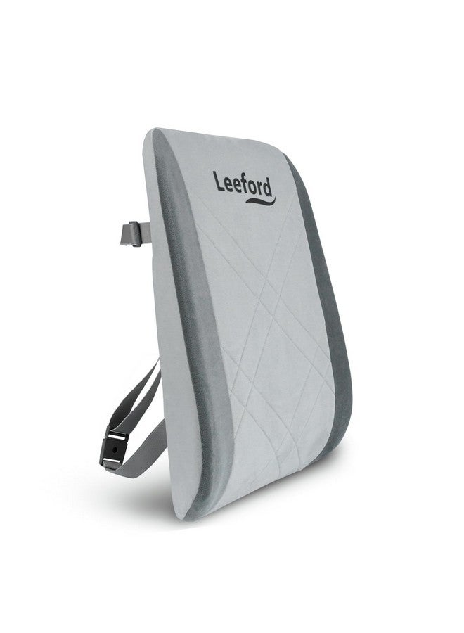 Leeford Back Rest For Chair & Car-With Breathable Fabric & Adjustable Strap|Lumbar Support Back Rest Cushion For Back Pain|Back Support Pillow For Sitting|Posture Correction-Back Pain Relief Products - Image 1