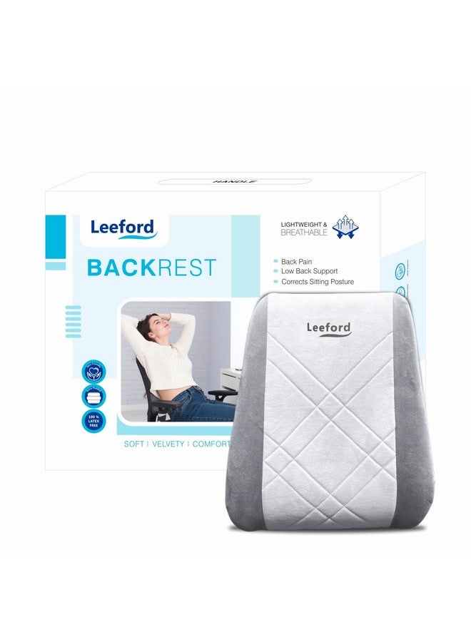 Leeford Back Rest For Chair & Car-With Breathable Fabric & Adjustable Strap|Lumbar Support Back Rest Cushion For Back Pain|Back Support Pillow For Sitting|Posture Correction-Back Pain Relief Products - Image 2