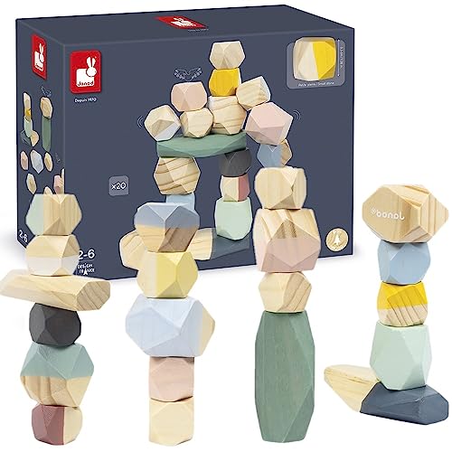 Janod Sweet Cocoon Stacking Stones  Ages 2  J04401 - Image 1