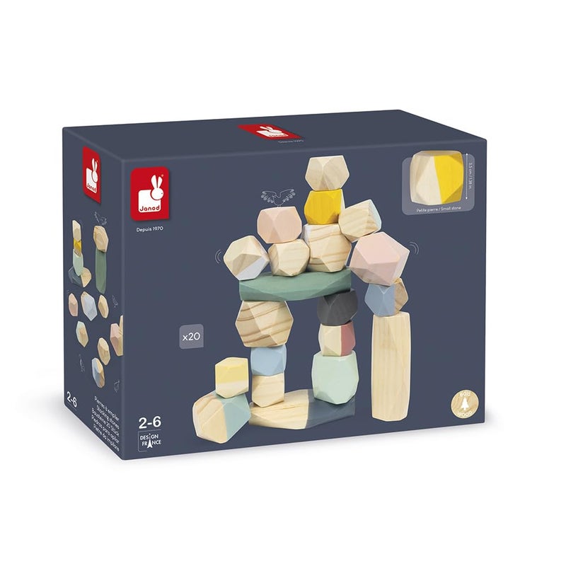 Janod Sweet Cocoon Stacking Stones  Ages 2  J04401 - Image 3