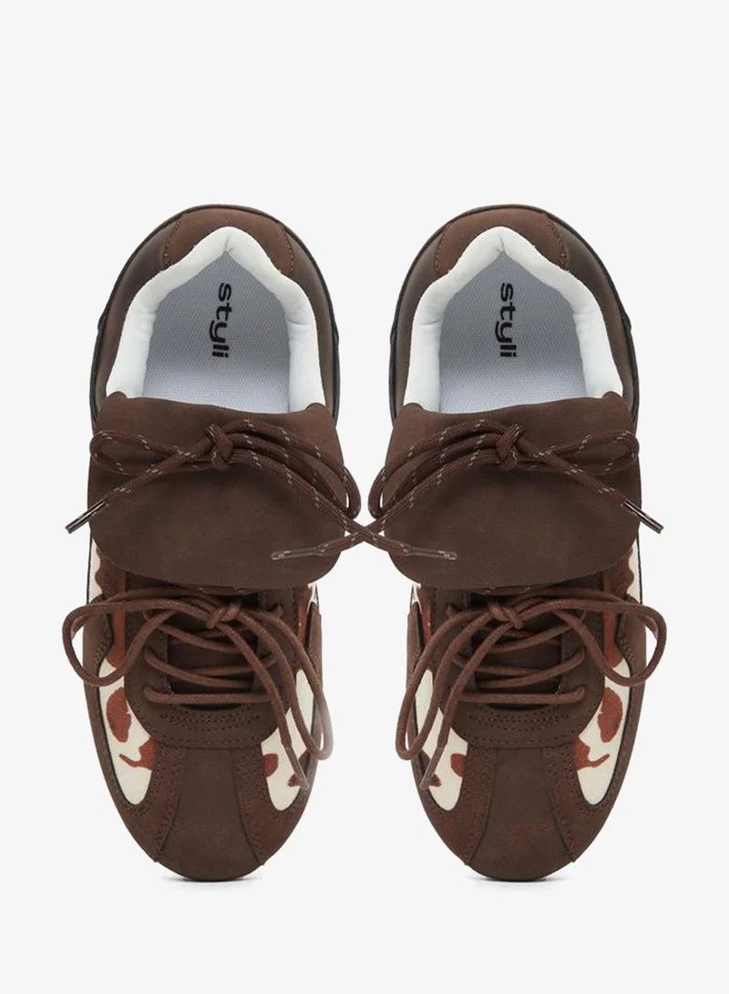 Styli Active Suede Retro Lace Up Sneaker