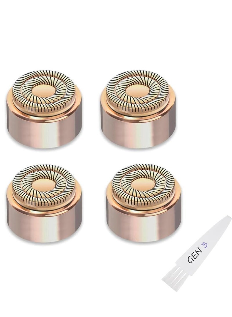 Captaintech 3 Facial Hair Remover Replacement Heads for Finishing Touch Flawless,Double Precision Blades Replacement Heads Compatible with Finishing Touch Flawless Gen 3, Pack of 4. - Image 1