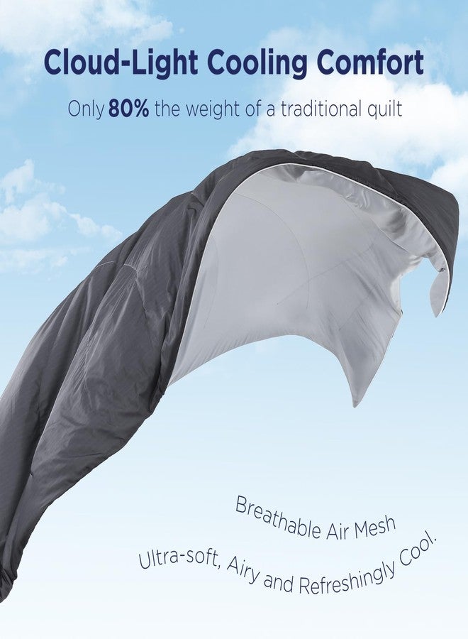 Elegear Cooling Comforter King Size, Ultra Lightweight, 90" x 108", Grey - Image 3