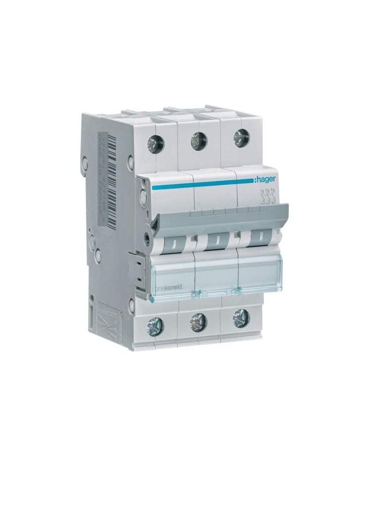 Hager Hager SBN341N 3Pole Isolator Modular Break Switch (40A)  - Image 1