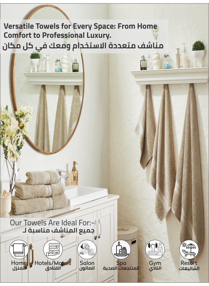 Donetella Premium 100 % Combed Cotton 4-Pcs Hand Towel Set (50 X 90 CM) 600 GSM Super Soft Hand Towel, Highly Absorbent, Quick Dry,Best Towel for Bathroom, Spa And Hotel. - Image 4