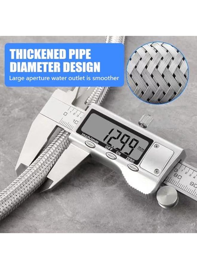 Flexible 4 Point Threaded Water Heater Hose Extended Inlet Pipe Long Connection 250CM - Image 4