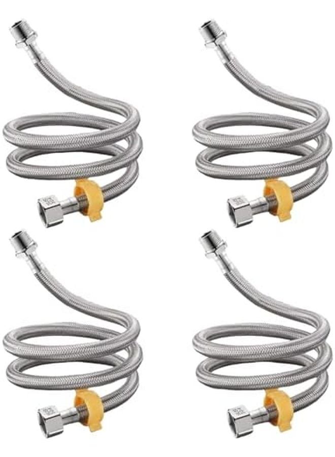 Flexible 4 Point Threaded Water Heater Hose Extended Inlet Pipe Long Connection 250CM - Image 5