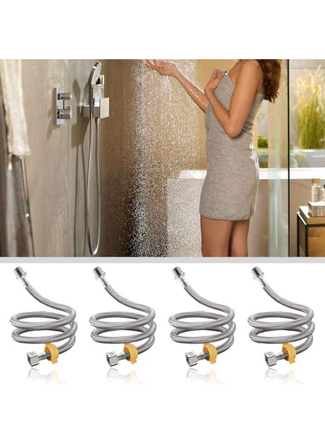 Flexible 4 Point Threaded Water Heater Hose Extended Inlet Pipe Long Connection 250CM - Image 3