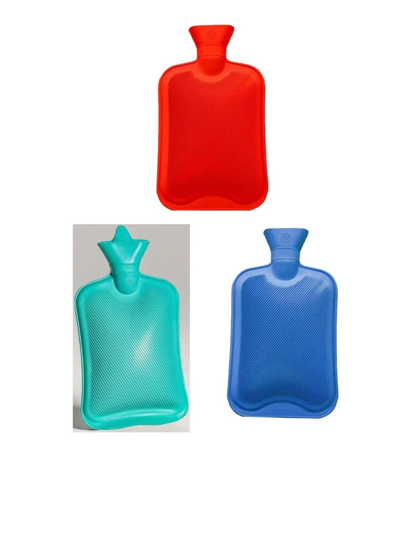 Hot Water Bag in Hot & Cold Therapies, 2L Hot Water Bag for Menstrual Cramps, Neck and Shoulder Pain Relief, Hand Feet Warmer Color Blue - Image 1