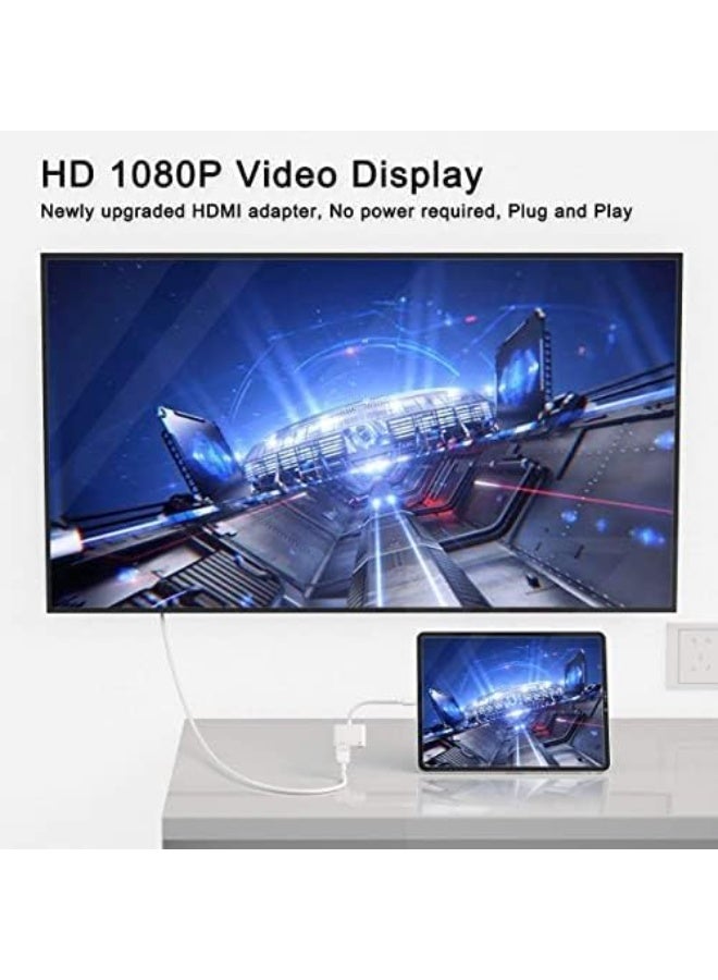 HDMI Adapter for iPhone to TV, 1080p HD Digital AV Adapter, Plug and Play, Compatible with iPhone 14/13/12/11/X/8, iPad to HDTV, Projector, and Monitor - Image 2