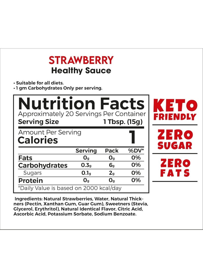 Zero Treat Healthy Strawberry Sauce - Image 2