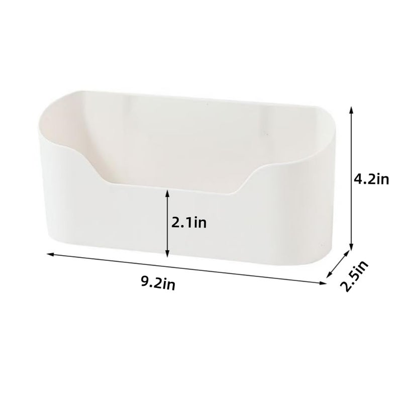 MAKIOTEKO 2 Pack Wall Mount Folder Holder File Organizer, Cabinet Door Organizer No Drilling File Holder Hanging File Mail Organizer Magazine Storage for Office Kitchen Bathroom Bedroom Garage - Image 2