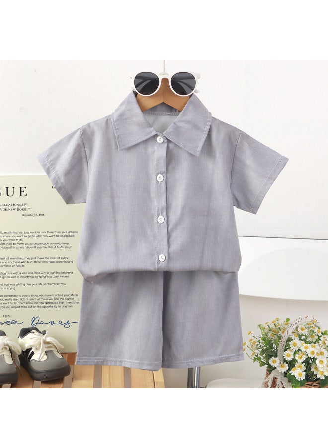Children's Summer Suit Boys Summer Baby Short Sleeve Shorts Children's T-shirt Loose Shirt Tide Children's Clothing