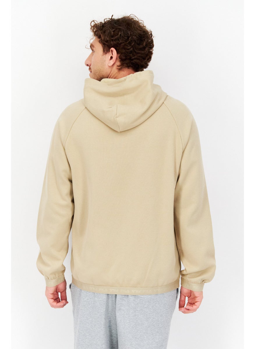 FILA Men Sportswear Fit Long Sleeve Golf Sweatshirt, Dark Beige  - Image 3