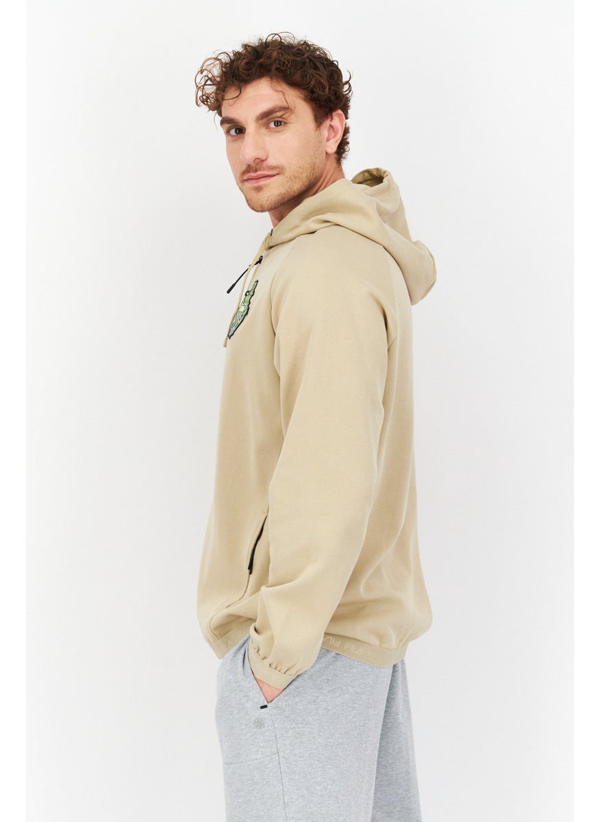 FILA Men Sportswear Fit Long Sleeve Golf Sweatshirt, Dark Beige  - Image 4