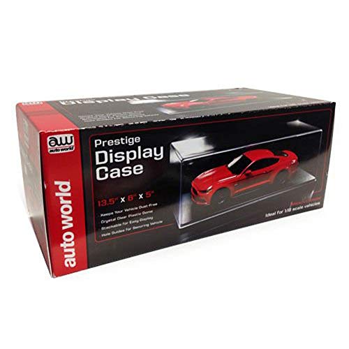 Round 2 Prestige Collectible Display Show Case for 1/18 1/24 Models by Autoworld Awdc001, Red - Image 2