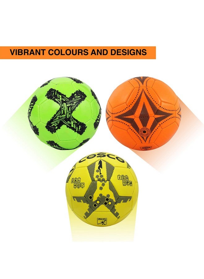 Cosco Rio PVC Football, Size 3, Red, (Multicolor) - Image 4