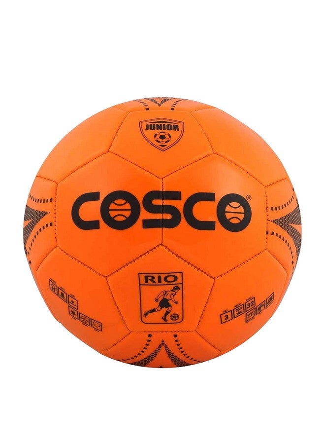 Cosco Rio PVC Football, Size 3, Red, (Multicolor) - Image 1