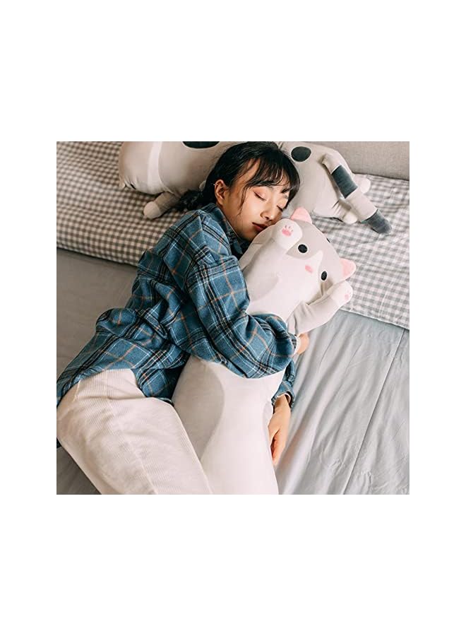 The Bros لعبة قطة ناعمة وسادة طويلة عملاقة XXL كاواي كبيرة لعبة محشوة لطيفة للنوم الجانبي (برتقالي، 50 سم) - Image 2