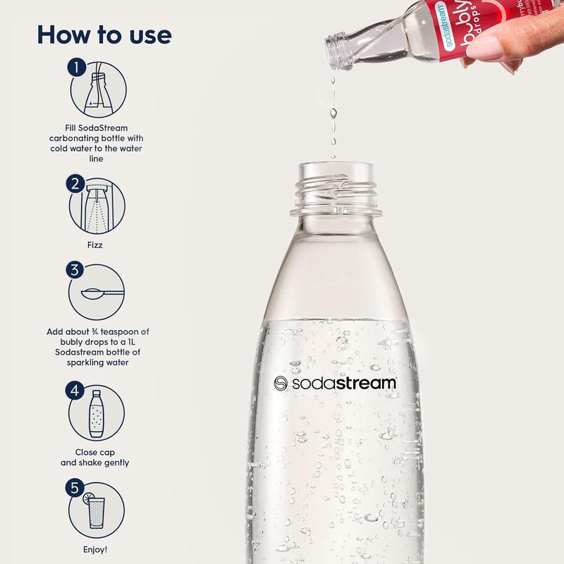 SodaStream قطرات سودا ستريم بوبلي - نكهة الخوخ (عبوة من 3) - Image 5