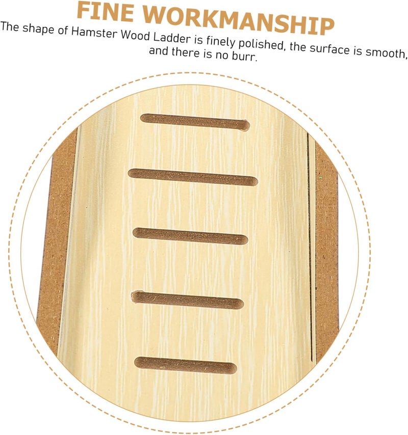 Hamster Ladder Toy Multi-Purpose Climbing Accessory for Pets for Hamster Cages and Chinchilla Play Areas Natural Finish for Safe Playtime - Image 5