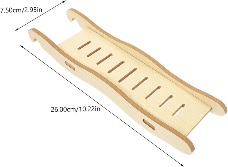 Hamster Ladder Toy Multi-Purpose Climbing Accessory for Pets for Hamster Cages and Chinchilla Play Areas Natural Finish for Safe Playtime - Image 2