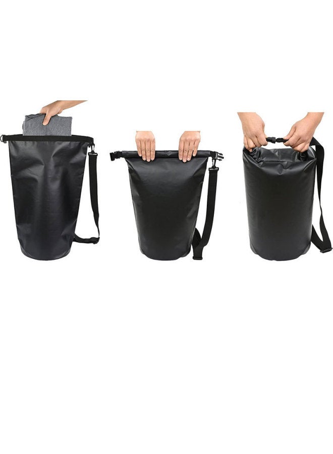 Loquat Outdoor Wading Sports Surfing Bag Beach Swimsuit Storage Bag Summer River Rafting Bag Swimming Waterproof Bucket Bag-Color:Default Item-Capacity:Black Solid Color 15l - Image 5