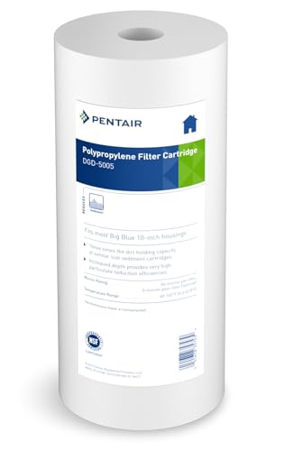 Pentair Pentek DGD5005 Big Blue Water Filter 10Inch Whole House Sediment Filter Cartridge Replacement DualGradient Density Spun Polypropylene 10 x 45 5 Micron Pack of 1